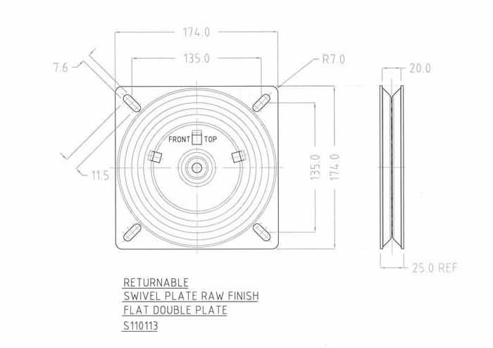 S110113 Flat Double Drawing